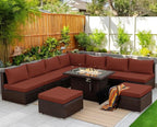 NICESOUL 10 Pieces Outdoor Patio Furniture Set - Image 2