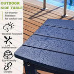 Y&M Outdoor Side Table, HIPS Adirondack Small Single Table, Waterproof Square - Image 7