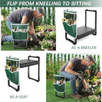 FLINTER 10.2" Wider Garden Kneeler and Seat, Heavy Duty Thick Gardening Bench - Image 4