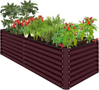 Best Choice Products 8x4x2ft Outdoor Metal Raised Garden Bed, Deep Root Planter by BestChoiceProducts