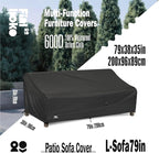 3-Seater Outdoor Couch Cover, 100% Waterproof Heavy Duty Patio Furniture Covers - Image 2
