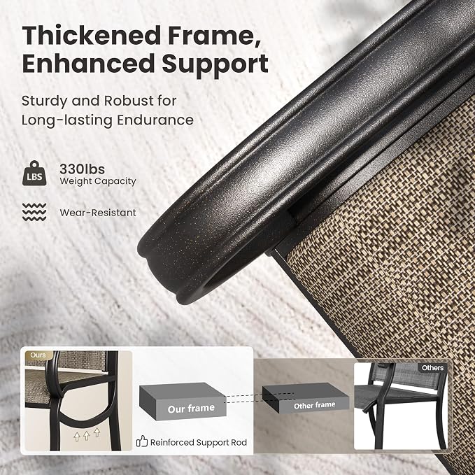 PHI VILLA 9 Piece Patio Dining Set, Expandable Table - Image 6