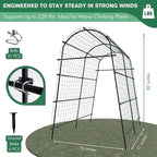 7ft Garden Arch Trellis for Climbing Plants Outdoor-Heavy Duty Metal Cucumber - Image 4