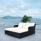 Safavieh PAT7500A Outdoor Collection Cadeo Black and White Cushion Daybed - Image 4