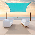 ColourTree 10' x 10' Turquoise Rectangle CTAPS16 Sun Shade Sail Canopy Mesh by ColourTree