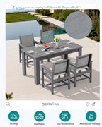 SERWALL 5 Piece Outdoor Dining Table Sets - Image 3