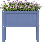 Raised Garden Bed with Drainage Hole Waterproof HDPE Elevated Planter Box with by KETOYARK