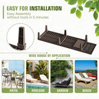 Greesum Outdoor Chaise Lounge Chair Set of 2, Waterproof 5-Position Adjustable - Image 6