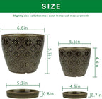 Docrin Dark Green Ceramic Planter Set - Image 2