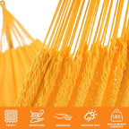 Lazy Daze Hammocks Handwoven Mayan Hammock, 10.5 FT Soft Rope Double Hammocks - Image 5