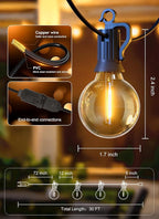 Brightown 30FT LED Outdoor String Lights, Plug-in Waterproof Patio Lights - Image 5