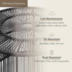 Furniture of America Ysar Boho Rattan Round Coffee Table Outdoor - Image 7