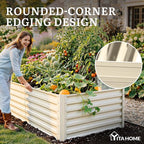YITAHOME 6x3x2ft Large Raised Garden Bed Kit, Galvanized Metal Planter Box - Image 6