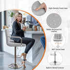 Yaheetech Bar Stools Set of 2, PU Leather Adjustable Swivel Barstools, - Image 5