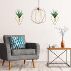 2 Pieces Gold Wall Decor Hanging Planters - Image 7