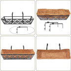 HFHOME 2 Pcs 30" Window Box Deck Railing Planter - Image 8