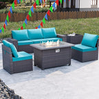 Kullavik 7 Pieces Outdoor Patio Furniture Set - Image 6