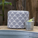 Jaxx Spring Indoor/Outdoor Bean Bag Pouf Ottoman, Nippon Koi - Image 2