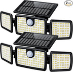 MIHANI Solar Flood Lights Outdoor, 2500LM Motion Sensor Security Lights by MIHANI
