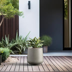 Kante 11.6" Dia Round Concrete Planter, Outdoor Indoor Large Plant Pots - Image 4