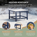 WestinTrends Malibu Low Outdoor HDPE Square Patio Coffee Table - Image 4