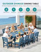 SERWALL 11 Piece Outdoor Dining Set - Image 8
