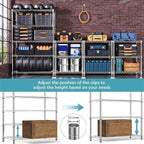 1750 LBS Storage Shelves 5-Tier Utility Shelving Unit Steel Organizer Wire Rack - Image 4