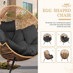 Vongrasig Wicker Egg Chair PE Rattan Chair - Image 6
