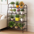SORCEDAS Plant Stand Indoor Outdoor Plant Shelf 4 Tier Metal Corner Flower - Image 3