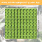 Hanging Planting Grow Bags, 90 Pockets Hanging Vertical Wall Planter Wall - Image 2