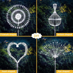 JJGoo Solar Firework Lights, 2 Pack 120 LEDs 2 Lighting Modes Solar Garden - Image 4
