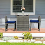 Bonnlo 3 PCS Wicker Outdoor Patio Bistro Set, Patio Furniture Set - Image 6