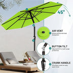AreShark 9 FT Patio Umbrella for Outdoor, Outdoor Umbrella - Image 5