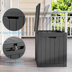 35 Gallon Outdoor Deck Box, Lockable Waterproof Outdoor Storage Boxes - Image 3