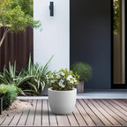 Kante 14 Inch Dia Round Concrete Planter, Indoor Outdoor Large Plant Pot - Image 6