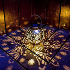 2 Pack Outdoor Solar Hanging Lantern Lights Metal LED Decorative Lamp - Image 6