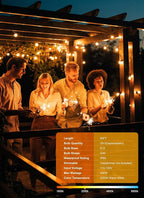 Brightown Outdoor String Lights, 50FT 25 G40 Bulbs Shatterproof Patio Lights - Image 2