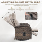 Zero Gravity Patio Swivel Rocking Recliner Chair - Image 6