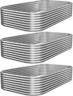 3 PCS 4x2ft Galvanized Raised Garden Bed Outdoor, Metal Garden Bed by Mostmahes
