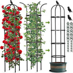 Garden Obelisk Trellis for Climbing Plants Outdoor, 6.2 FT Tomato Cage by CLFUN