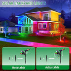 JSOT 2 Pack Christmas Solar Spotlights, RGB Solar Spot Light Outdoor Waterproof - Image 9