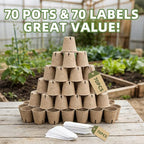 70Pcs Biodegradable 3.15” Peat Pots - Image 9