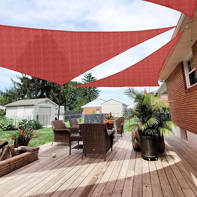 Patio Paradise 15' x 15' x 15' Sun Shade Sail Triangle Canopy Shade Cloth by Patio