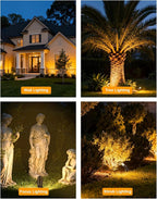 PARTPHONER Solid Brass Low Voltage Landscape Lighting, Wired 12V LED Landscape - Image 6