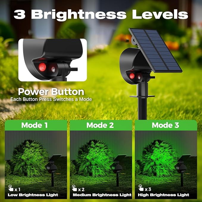 nipify 4 Pack Solar Lights Outdoor Waterproof, 53 LED Solar Spot Lights - Image 3