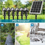 MEIHUA Solar Spot Lights Outdoor, 6 in 1 Solar Landscape Spotlights 2700K Warm - Image 6