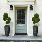 QCQHDU Set of 2 Large Tall Blue Planters - Image 4