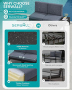 SERWALL HDPE Outdoor Furniture Set, 2 Seats Outdoor Sectional - Image 9