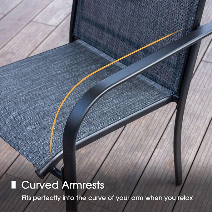 VICLLAX Patio Dining Set for 8, Outdoor Furniture Set Includes 53" Round Patio - Image 6