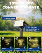 HGGH Solar Lights Outdoor Waterproof IP67, 60 LED 3 Lighting Modes Solar Spot - Image 5